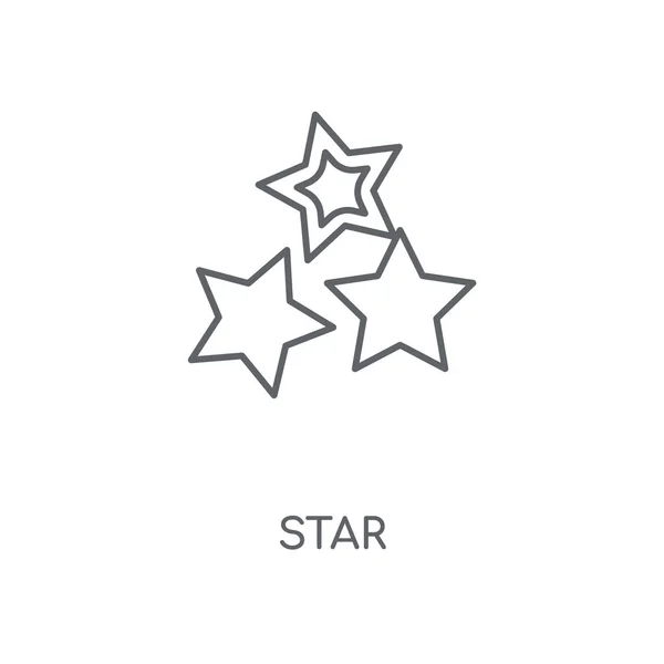 Yıldız Doğrusal Simgesi Yıldız Kavramı Kontur Sembolü Tasarım Nce Grafik — Stok Vektör