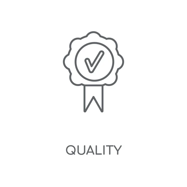 Ícone Linear Qualidade Design Símbolo Curso Conceito Qualidade Elementos Gráficos —  Vetores de Stock