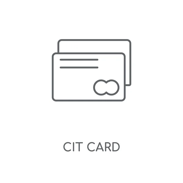 Hitelkártya Lineáris Ikonra Hitelkártya Stroke Szimbólum Koncepcióterv Vékony Grafikai Elemek — Stock Vector