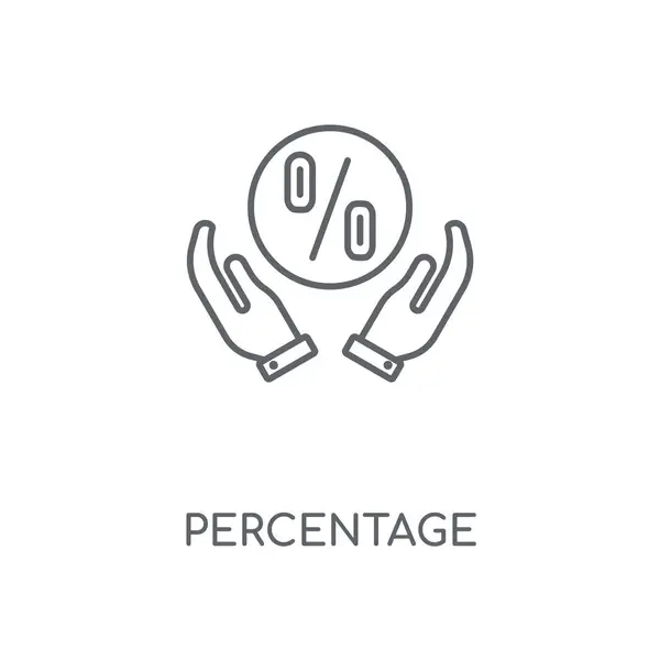Icono Lineal Porcentual Porcentaje Diseño Símbolo Carrera Concepto Elementos Gráficos — Vector de stock