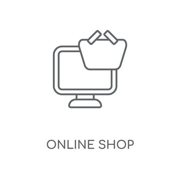 Shop Lineární Ikona Shop Koncept Tahu Symbol Design Tenké Grafické — Stockový vektor