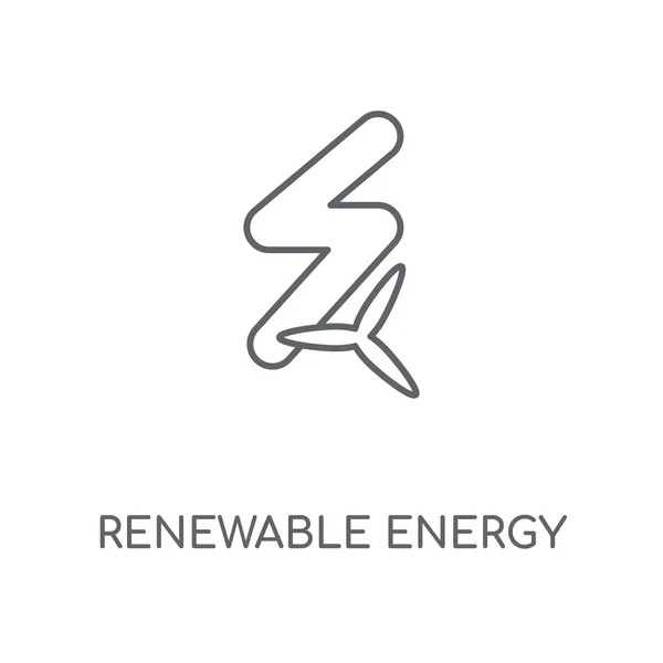 Γραμμική Εικονίδιο Ανανεώσιμων Πηγών Ενέργειας Σχεδιασμό Σύμβολο Κτυπήματος Έννοια Ανανεώσιμων — Διανυσματικό Αρχείο