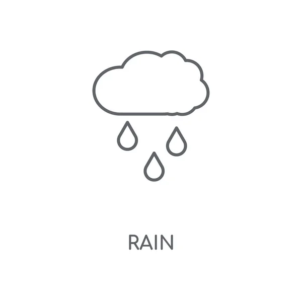 Βροχή Γραμμική Εικονίδιο Βροχή Προμελέτη Σύμβολο Κτυπήματος Λεπτή Στοιχεία Γραφικών — Διανυσματικό Αρχείο