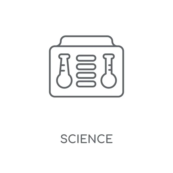 Ícone Linear Ciência Design Símbolo Curso Conceito Ciência Elementos Gráficos —  Vetores de Stock