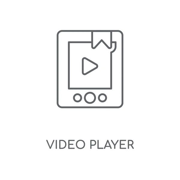 Videoplayer Lineares Symbol Videoplayer Konzept Strich Symbol Design Dünne Grafische — Stockvektor