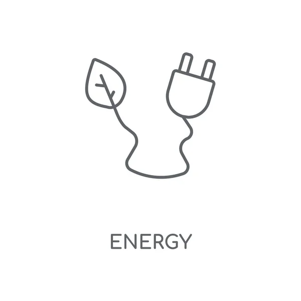 Zielona Energia Ikona Liniowej Zielona Energia Udaru Koncepcja Symbol Cienkich — Wektor stockowy