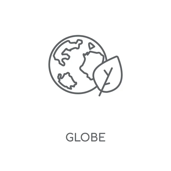 Ícone Linear Globo Design Símbolo Curso Conceito Globo Elementos Gráficos — Vetor de Stock