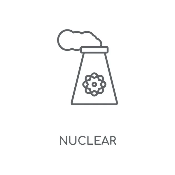 原子力の線形アイコン 核概念ストローク シンボル デザイン 薄いグラフィック要素ベクトル イラスト 白い背景 Eps の概要パターン — ストックベクタ