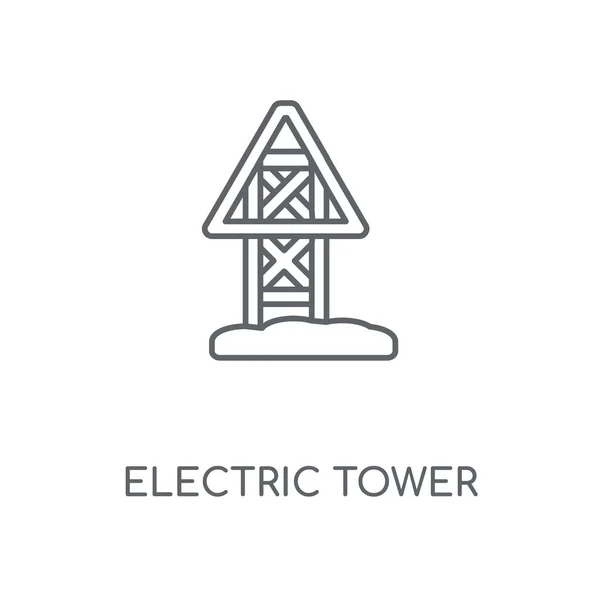 Πύργος Ηλεκτρικά Γραμμική Εικονίδιο Ηλεκτρικό Πύργος Έννοια Stroke Design Σύμβολο — Διανυσματικό Αρχείο