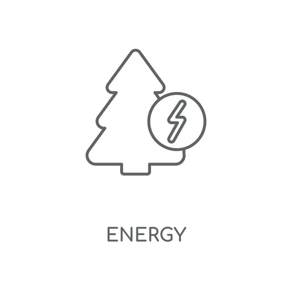 Лінійна Піктограма Зеленої Енергії Дизайн Символів Інсульту Зеленої Енергії Тонкі — стоковий вектор