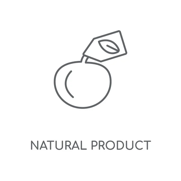 Натуральний Продукт Лінійний Значок Дизайн Символів Інсульту Концепції Природного Продукту — стоковий вектор