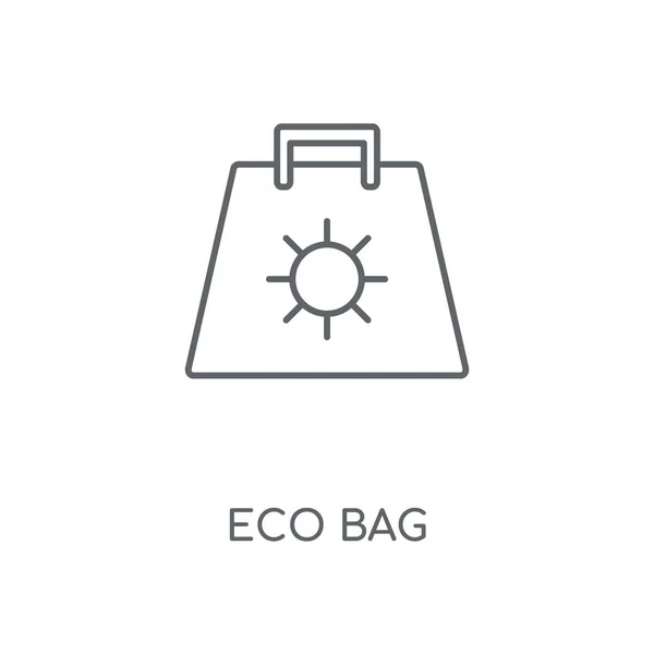 バッグ線形アイコン バッグ コンセプト ストローク シンボル デザイン 薄いグラフィック要素ベクトル イラスト 白い背景 Eps — ストックベクタ
