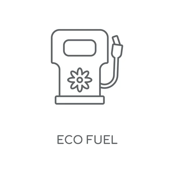 エコ燃料線形アイコン エコ燃料概念ストローク シンボル デザイン 薄いグラフィック要素ベクトル イラスト 白い背景 Eps の概要パターン — ストックベクタ