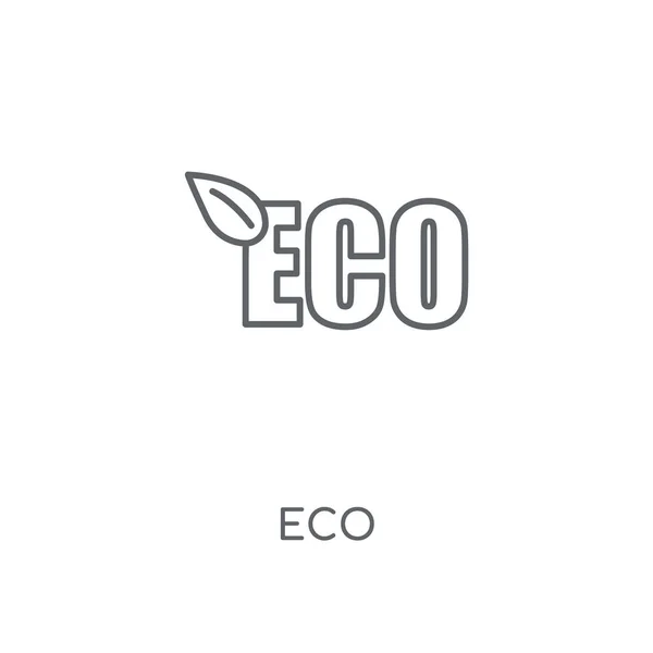 Eco Lineáris Ikonra Eco Stroke Szimbólum Koncepcióterv Vékony Grafikai Elemek — Stock Vector