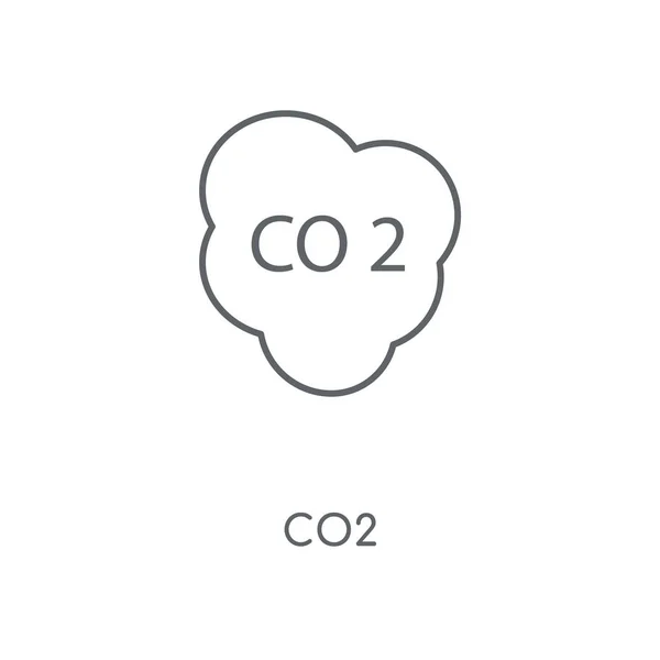 Co2 Γραμμική Εικονίδιο Έννοια Του Co2 Εγκεφαλικό Επεισόδιο Σύμβολο Σχεδιασμού — Διανυσματικό Αρχείο