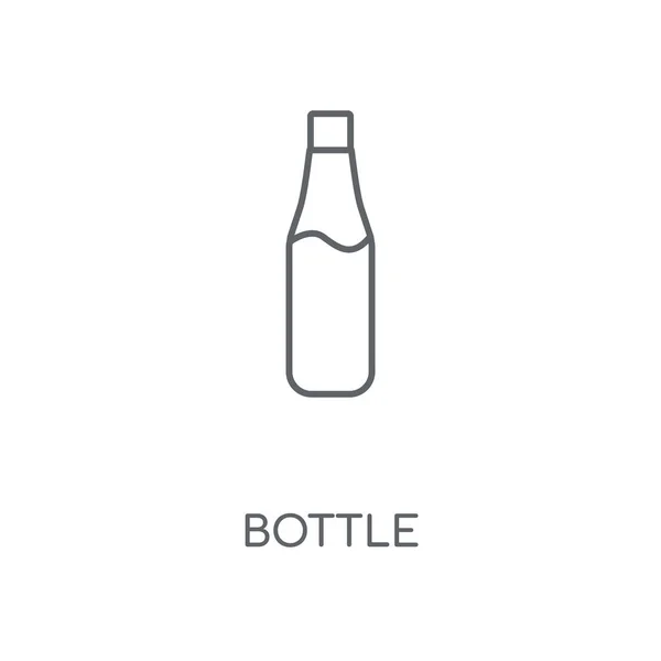 Butelka Ikona Liniowej Butelka Koncepcja Symbol Obrysu Cienkich Elementów Graficznych — Wektor stockowy