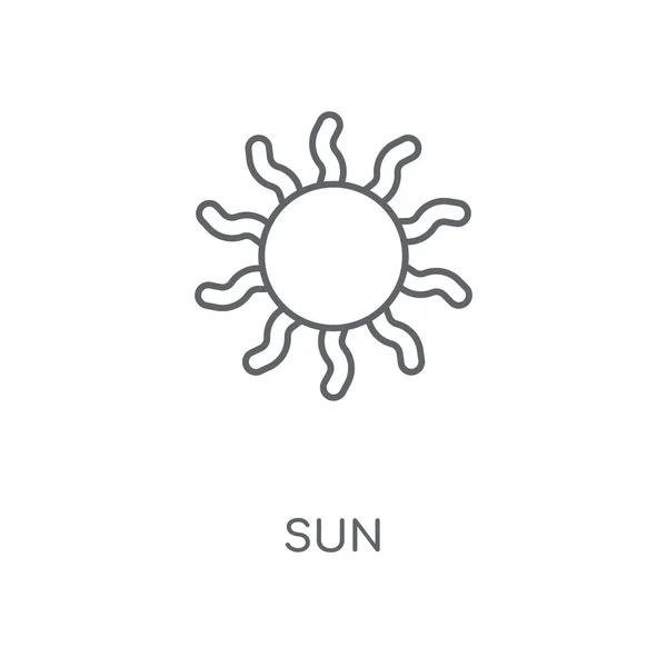 Güneş Doğrusal Simgesi Paz Kavramı Kontur Sembol Tasarımı Nce Grafik — Stok Vektör