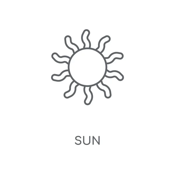 Icône Linéaire Soleil Concept Soleil Dessin Symbole Course Illustration Vectorielle — Image vectorielle