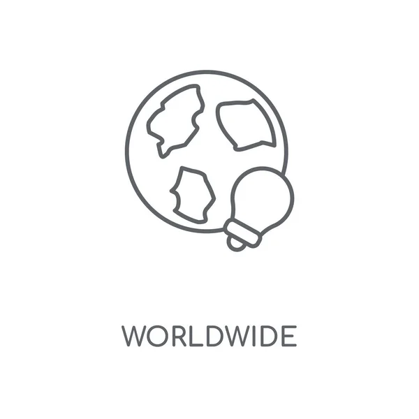 Icône Linéaire Mondiale Concept Mondial Design Symbole Course Illustration Vectorielle — Image vectorielle