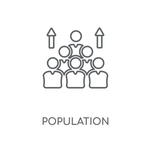 stock vector Population linear icon. Population concept stroke symbol design. Thin graphic elements vector illustration, outline pattern on a white background, eps 10.