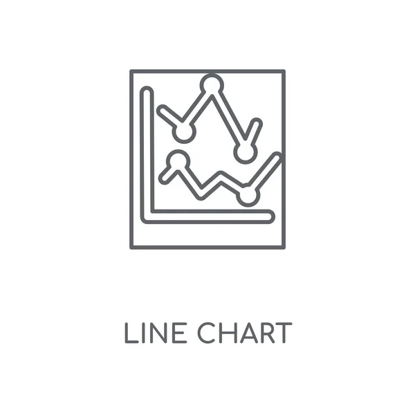 Line chart linear icon. Line chart concept stroke symbol design. Thin graphic elements vector illustration, outline pattern on a white background, eps 10.