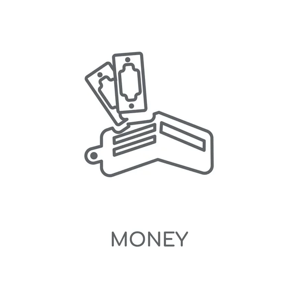 Ikona Liniowej Pieniądze Pieniądze Koncepcja Symbol Obrysu Cienkich Elementów Graficznych — Wektor stockowy