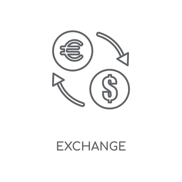 Exchange Doğrusal Simgesi Exchange Kavramı Kontur Sembolü Tasarım Nce Grafik — Stok Vektör