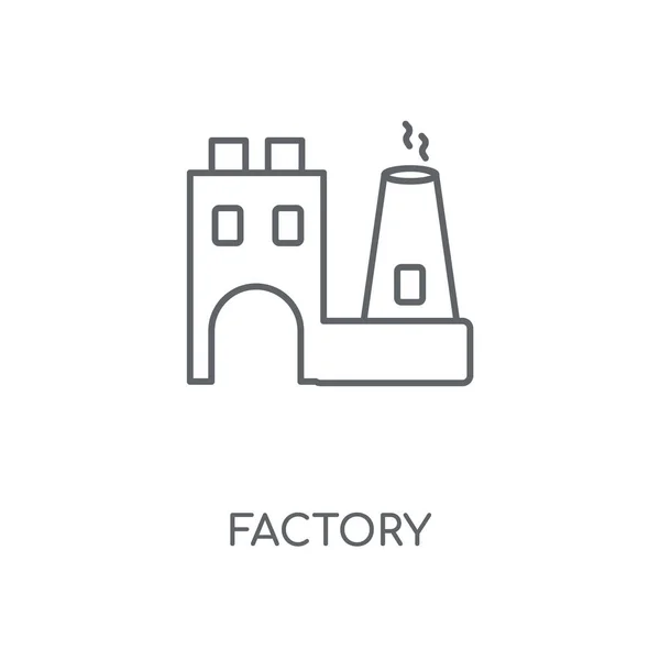 Icono Lineal Fábrica Diseño Símbolo Carrera Concepto Fábrica Elementos Gráficos — Archivo Imágenes Vectoriales