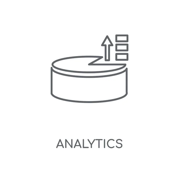 Аналитическая Линейная Иконка Дизайн Символов Мазков Концепции Аналитики Тонкие Графические — стоковый вектор