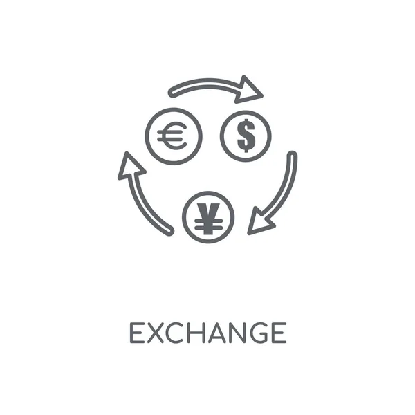 Ikona Liniowej Programu Exchange Wymiany Koncepcja Symbol Obrysu Cienkich Elementów — Wektor stockowy