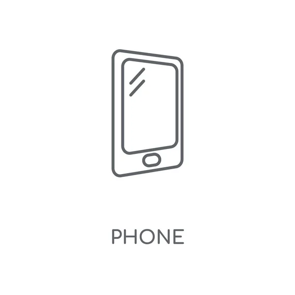 Icona Lineare Del Telefono Design Simbolo Colpo Concetto Telefono Illustrazione — Vettoriale Stock