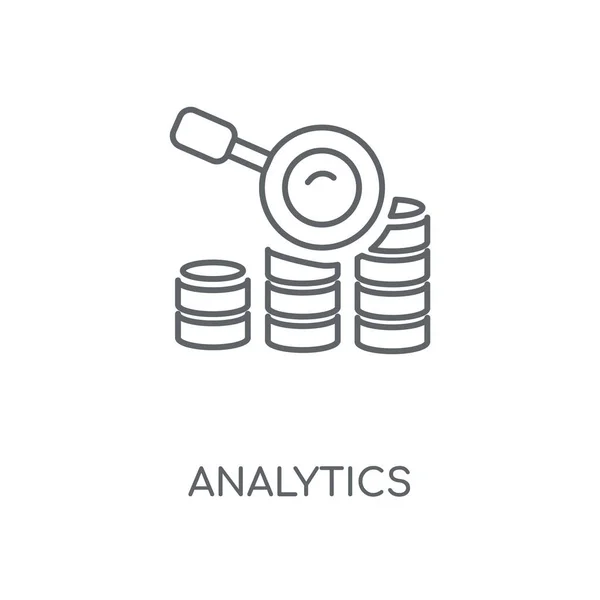 Ícone Linear Análise Design Símbolo Curso Conceito Análise Elementos Gráficos —  Vetores de Stock