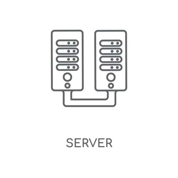 Server Lineares Symbol Server Konzept Strich Symbol Design Dünne Grafische — Stockvektor