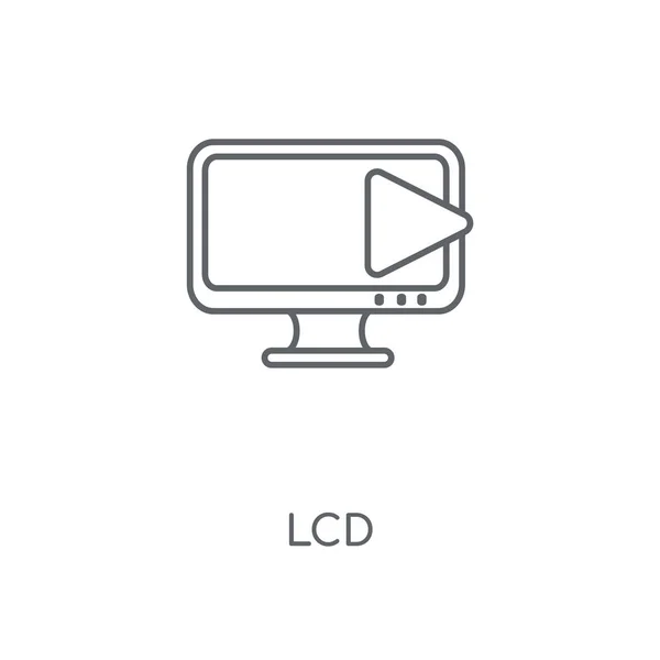 Lcd Lineaire Pictogram Lcd Beroerte Symbool Conceptontwerp Dunne Grafische Elementen — Stockvector