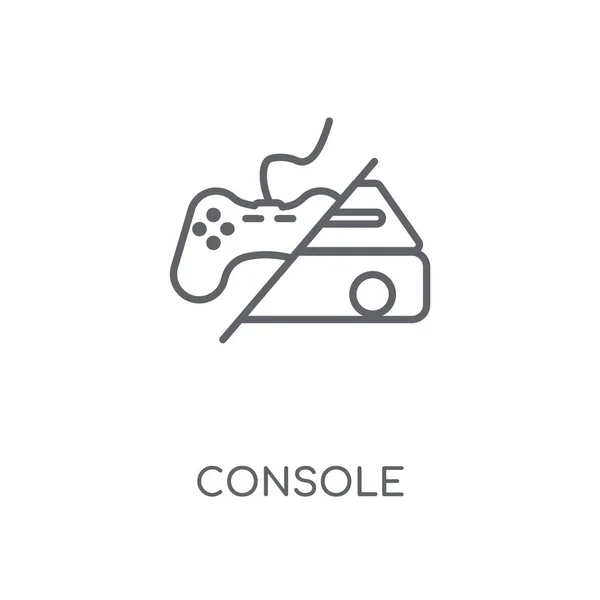 Lineaire Pictogram Van Console Console Conceptontwerp Beroerte Symbool Dunne Grafische — Stockvector