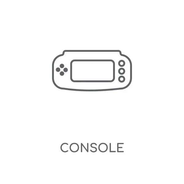 線形アイコンをコンソール ストローク シンボル デザインのコンセプトのコンソールです 薄いグラフィック要素ベクトル イラスト 白い背景 Eps の概要パターン — ストックベクタ