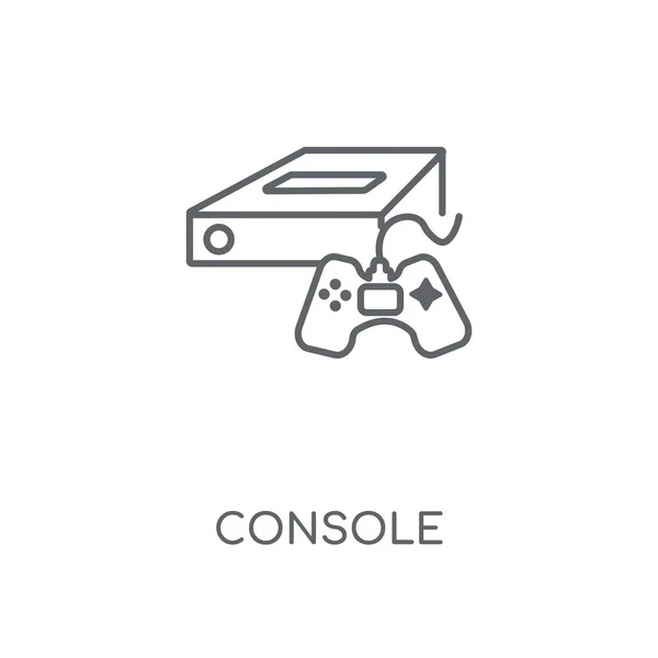 Icône Linéaire Console Concept Console Conception Symbole Course Illustration Vectorielle — Image vectorielle