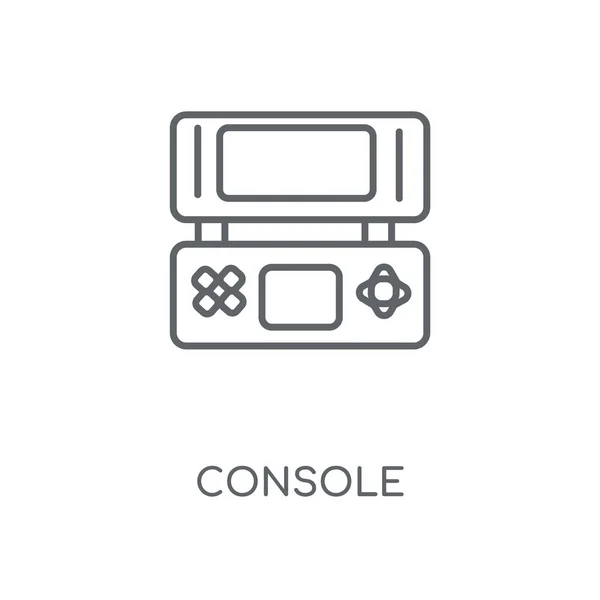 Ícone Linear Console Console Design Símbolo Curso Conceito Elementos Gráficos — Vetor de Stock