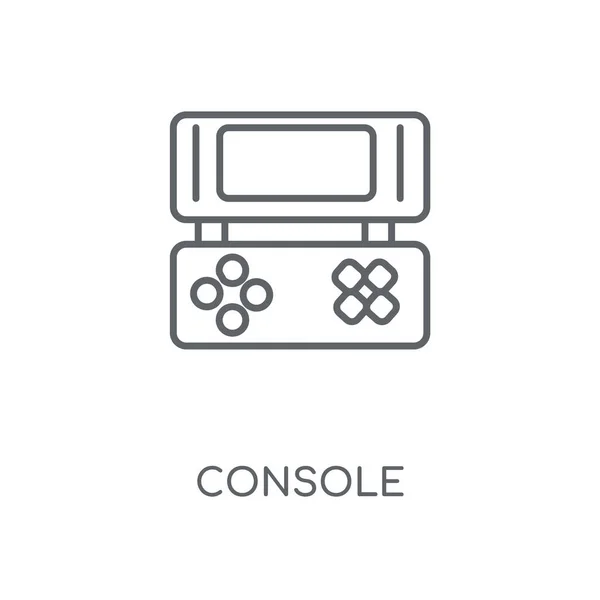 Ícone Linear Console Console Design Símbolo Curso Conceito Elementos Gráficos — Vetor de Stock