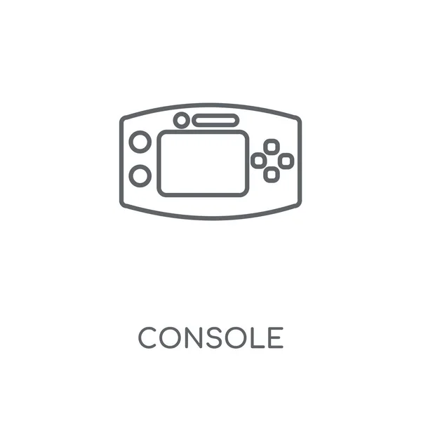 Icono Lineal Consola Diseño Símbolo Carrera Concepto Consola Elementos Gráficos — Vector de stock