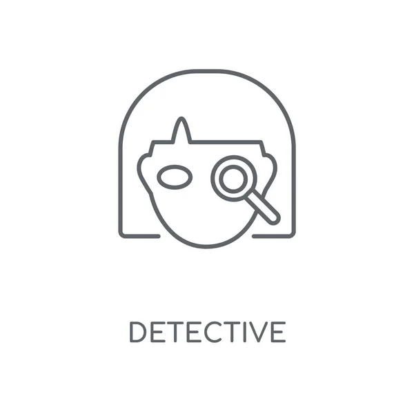 Dedektif Doğrusal Simgesi Dedektif Kavramı Kontur Sembolü Tasarım Nce Grafik — Stok Vektör