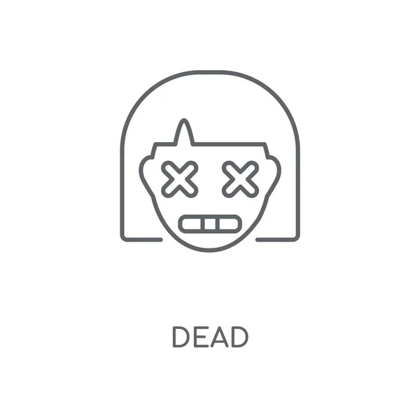 Мертвая Икона Дизайн Символа Мертвой Концепции Тонкие Графические Элементы Векторная — стоковый вектор