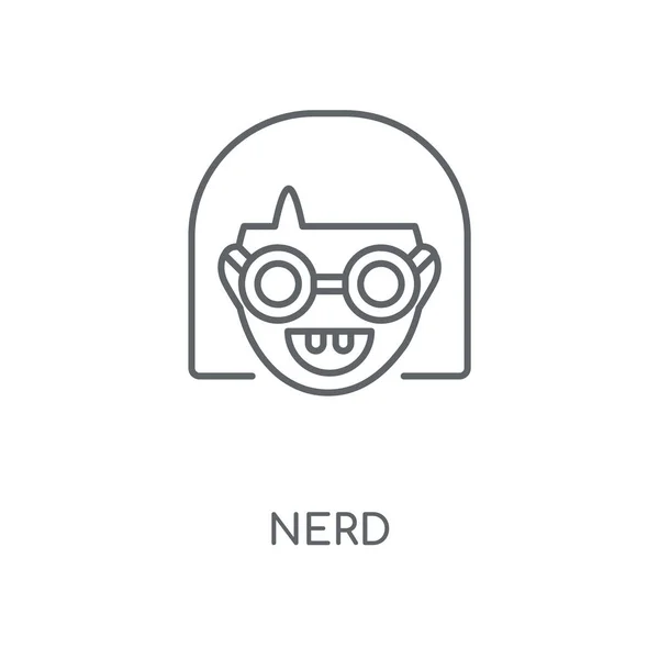 Nerd Lineární Ikona Nerd Koncept Tahu Symbol Design Tenké Grafické — Stockový vektor