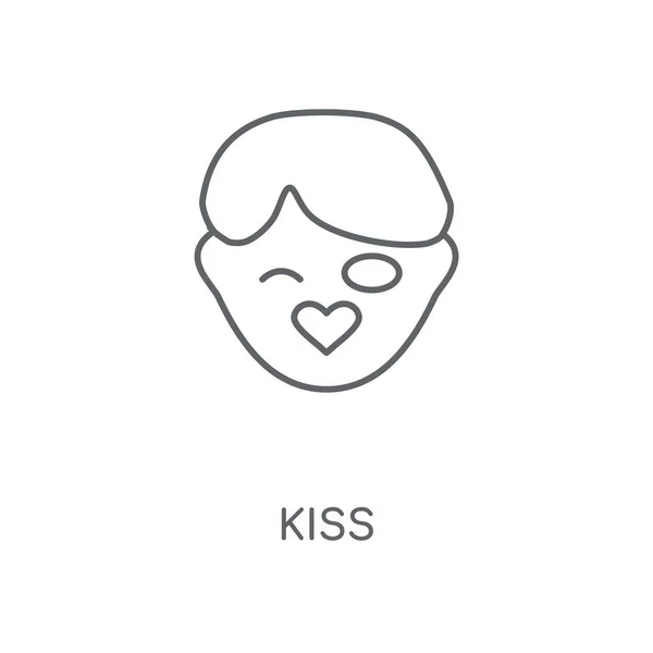 Kiss Linear Icon Kiss Concept Stroke Symbol Design Thin Graphic — Stock Vector