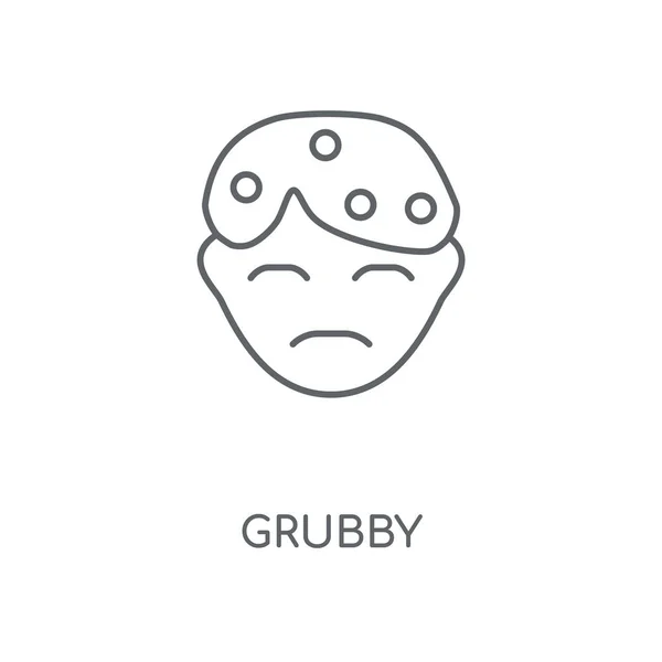 Icône Linéaire Grubby Concept Grubby Conception Symbole Course Illustration Vectorielle — Image vectorielle