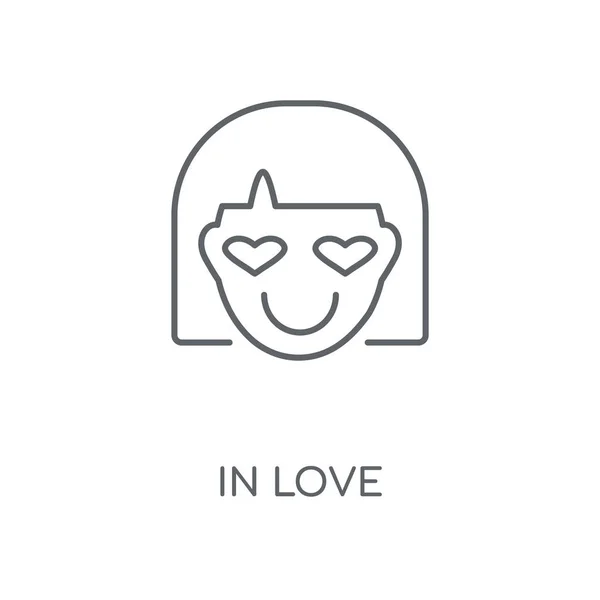 Ícone Linear Amor Projeto Símbolo Traço Conceito Amor Elementos Gráficos — Vetor de Stock