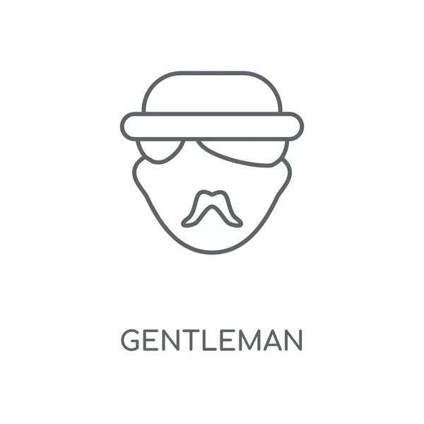 绅士线性图标 绅士概念笔画符号设计 薄的图形元素向量例证 在白色背景上的轮廓样式 Eps — 图库矢量图片