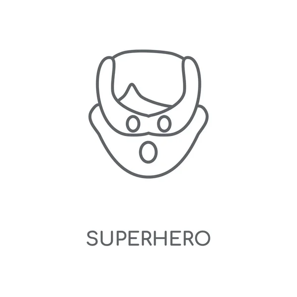 Superhero Linear Icon Superhero Concept Stroke Symbol Design Thin Graphic — Stock Vector