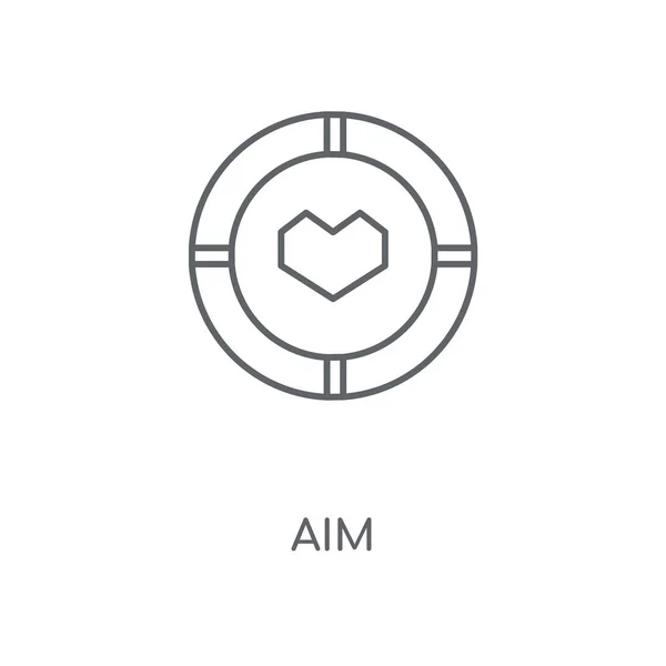 Apunta Icono Lineal Objetivo Diseño Símbolo Carrera Concepto Elementos Gráficos — Vector de stock