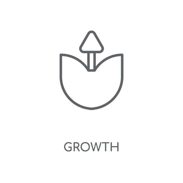 Wachstum Linearen Symbol Wachstumskonzept Und Symboldesign Dünne Grafische Elemente Vektorillustration — Stockvektor
